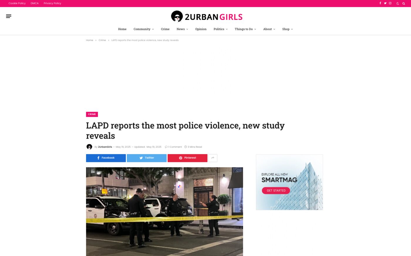 LAPD reports the most police violence, new study reveals on 2UrbanGirls