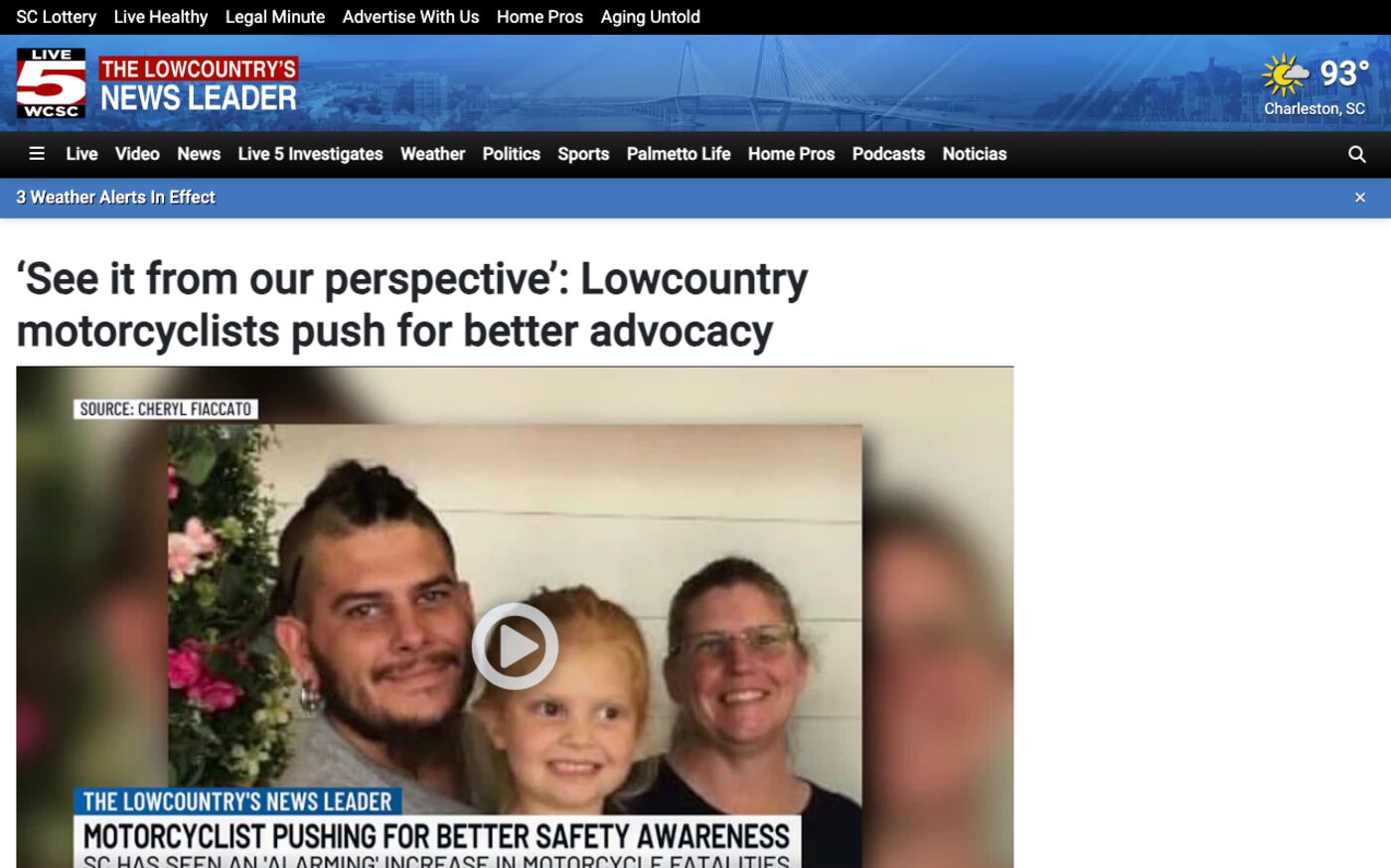 Lowcountry motorcyclists push for better advocacy on Live 5 News