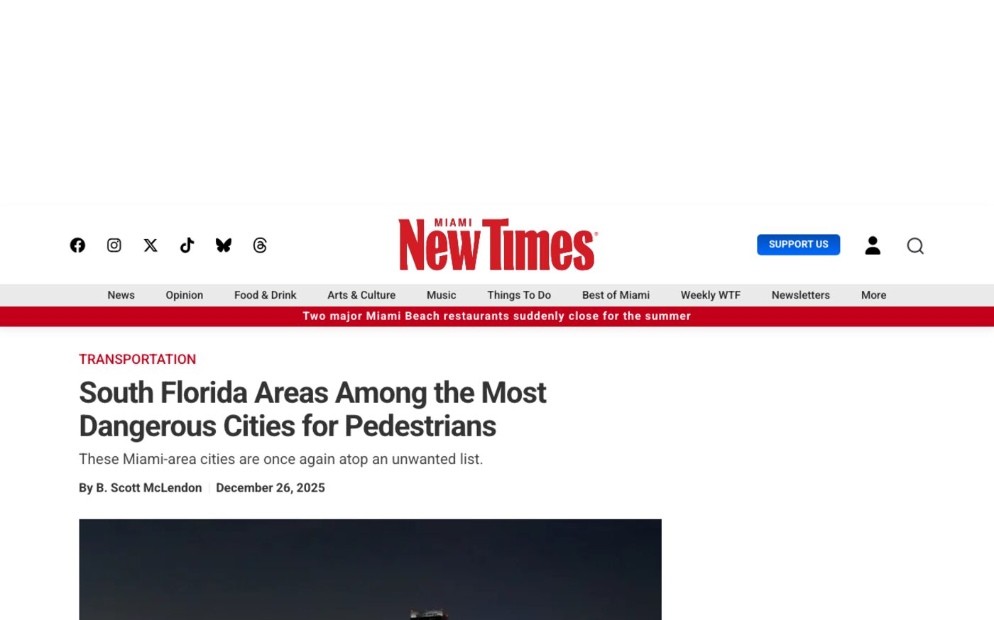 South Florida Areas Among the Most Dangerous Cities for Pedestrians on Miami New Times