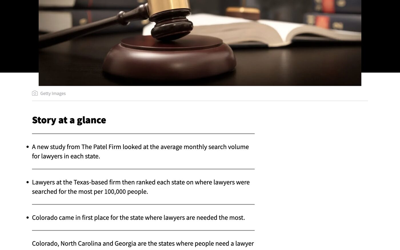Here are the states where people most need lawyers on The Hill