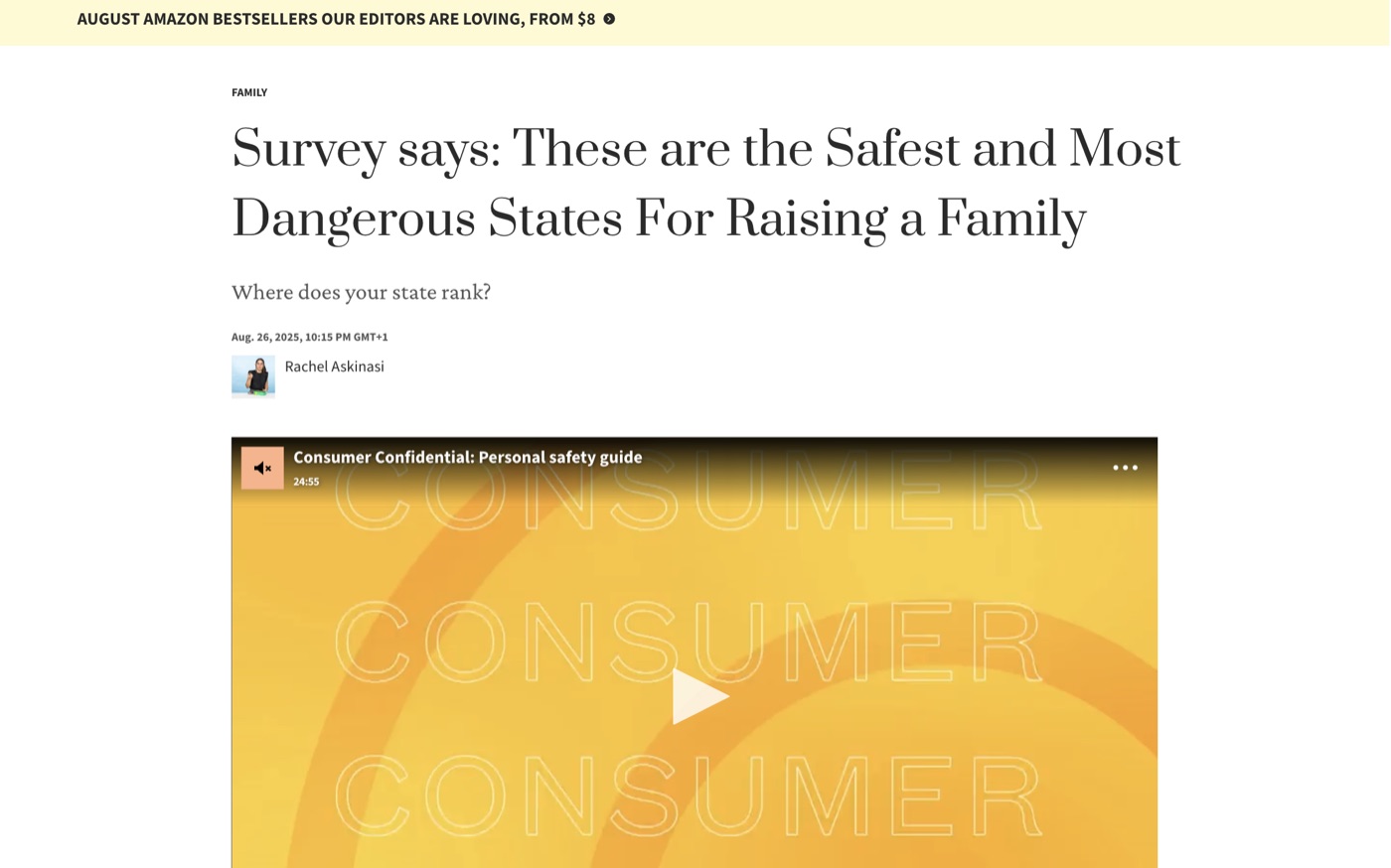 Safest and Most Dangerous States For Families on TODAY