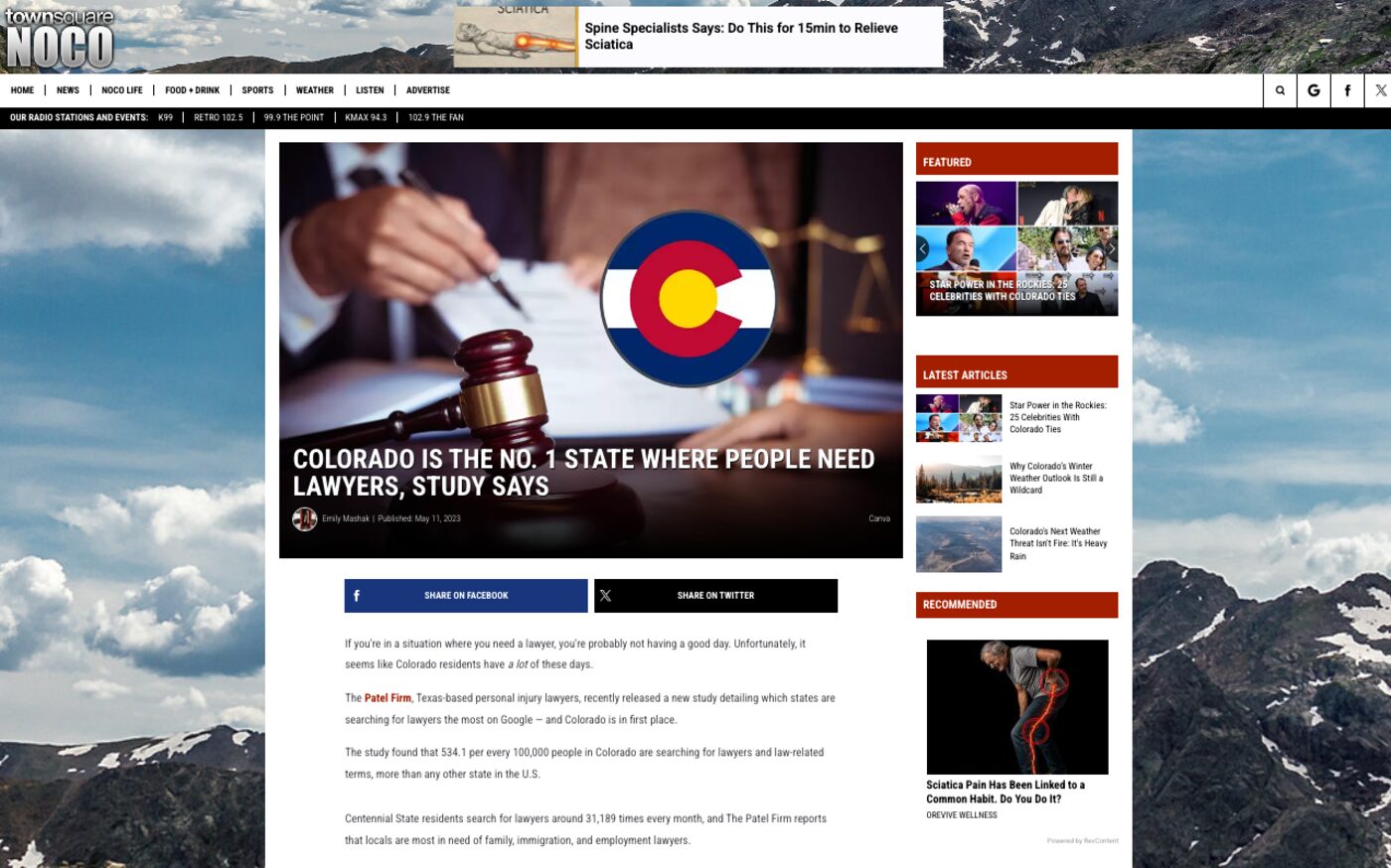 Colorado Is the No. 1 State Where People Need Lawyers, Study Says on Townsquare NoCo